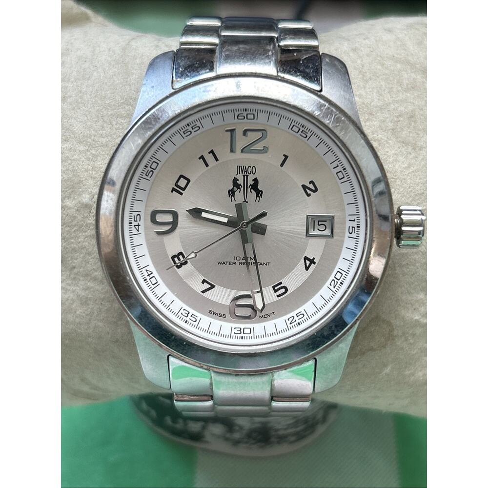 Jivago Swiss Silver Tone Men’s Quartz Watch